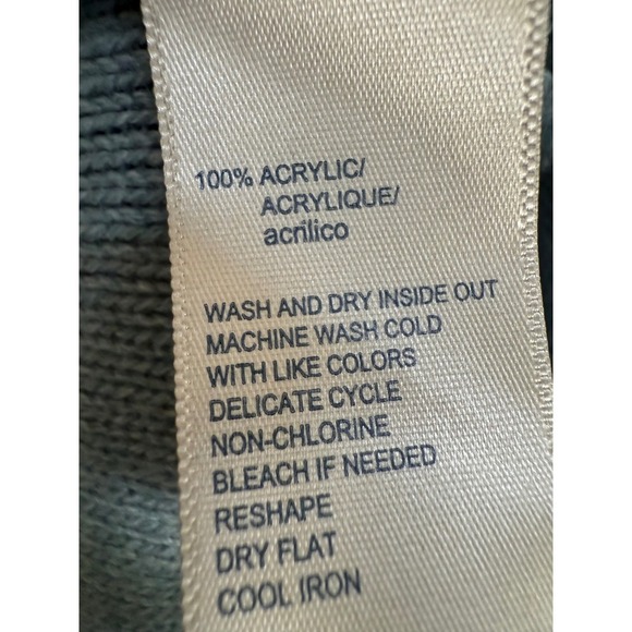 Blue Gray Crew Neck Pull Over Sweater Rafella Acrylic Plus 1X Knit Long Sleeve - Picture 6 of 6